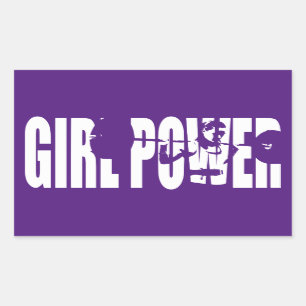Women's Weightlifting Motivation - Girl Power Rectangular Sticker