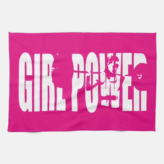 Women's Weightlifting Motivation - Girl Power Tea Towel (Horizontal)