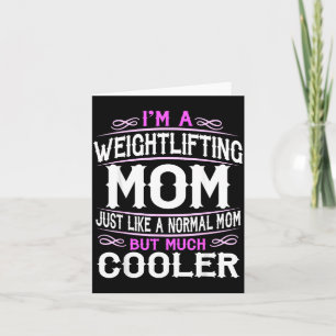 Womens Weightlifting Mum Cute Gym Mum Gift Card
