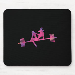 Womens Weightlifting Witch Halloween Gym Working O Mouse Mat