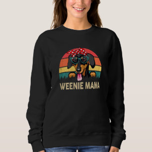 Womens Weiner Dog Weenie Mama Cute Dachshund Mum Sweatshirt