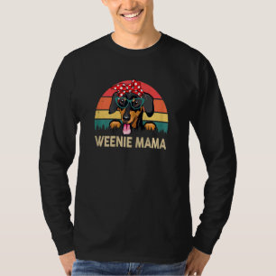Womens Weiner Dog Weenie Mama Cute Dachshund Mum T-Shirt
