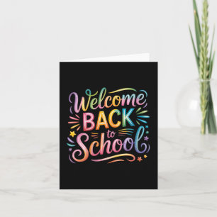Womens Welcome Back To School Tie Dye First Day Ba Card