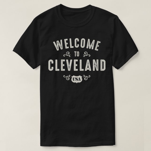 Womens Welcome To Cleveland The Forest City Cool V T-Shirt (Design Front)