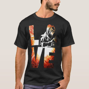 Womens Welder Love, Welders Wife Girlfriend Gift W T-Shirt