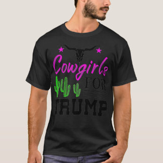 Womens Western Country Rodeo Cowgirls for Trump T-Shirt