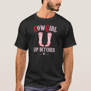 Womens Western Cowgirl Yeehaw Hippie Boho Cow Bull T-Shirt