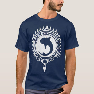 Womens Whale Shark Polynesian Tattoo Style VNeck T-Shirt