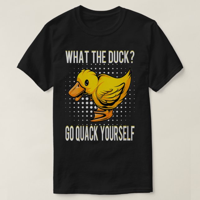 Womens What The Duck  Funny Duck Saying Gift VNeck T-Shirt (Design Front)