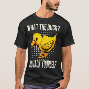 Womens What The Duck Funny Duck Saying Gift VNeck T-Shirt