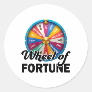 Womens Wheel Of Fortune Dad Fathers Day Wheel Of F Classic Round Sticker