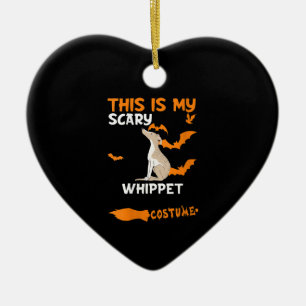 Womens Whippet Costume Halloween Lazy Scary Dog Ceramic Tree Decoration