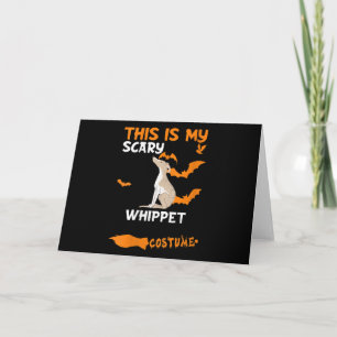 Womens Whippet Costume Halloween Lazy Scary Dog Holiday Card