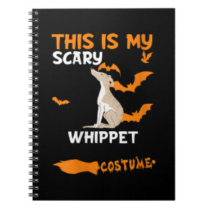 Womens Whippet Costume Halloween Lazy Scary Dog Notebook