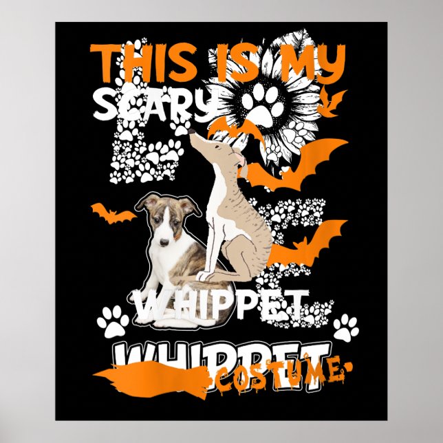 Womens Whippet Costume Halloween Lazy Scary Dog Poster (Front)