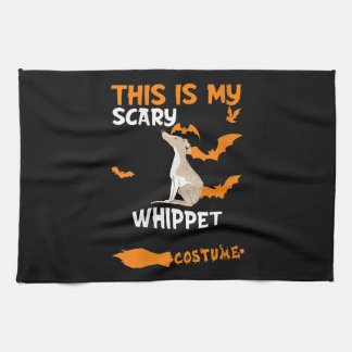 Womens Whippet Costume Halloween Lazy Scary Dog Tea Towel