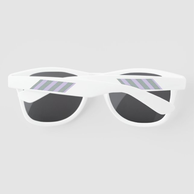 Women's White And Green Thatch Sunglasses (Back)