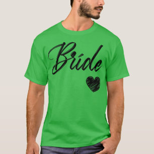 Womens White Bride Fiance Wedding Honeymoon Bachel T-Shirt