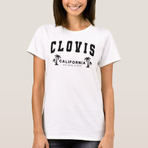 Women's White Clovis, California T-Shirt