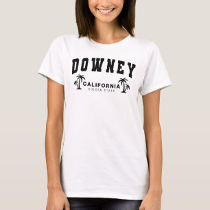 Women's White Downey, California T-Shirt