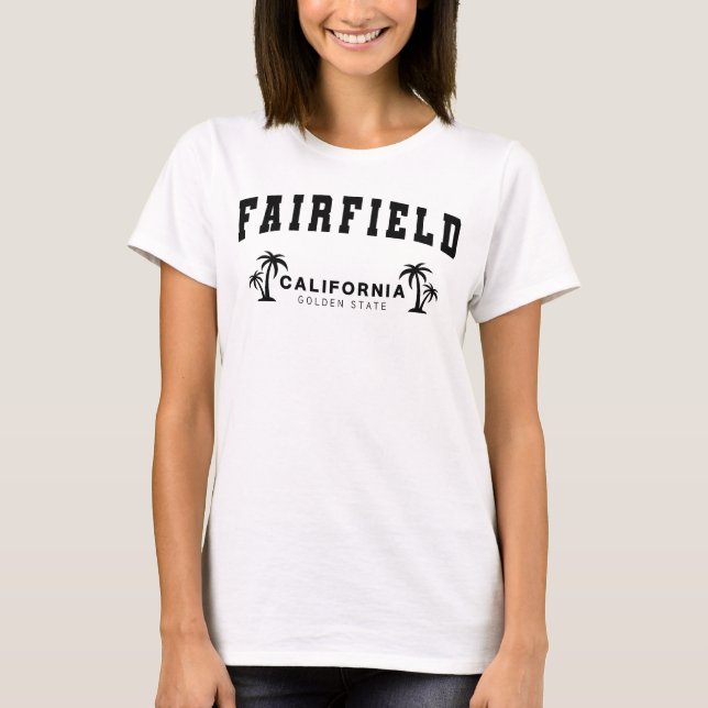 Women's White Fairfield, California T-Shirt (Front)