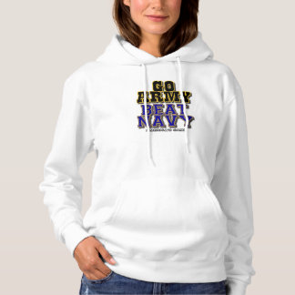 Women's White Go Army Beat Navy Hoodie