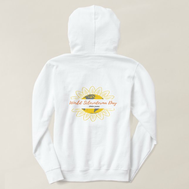 Women's White Hoodie - World Scleroderma Day (Design Back)