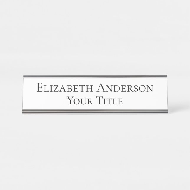 Womens White Name Plate (Front)