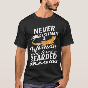 Womens Who Loves Reptile Bearded Dragon Gif Girls T-Shirt