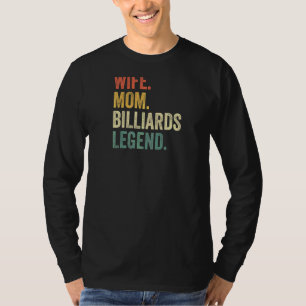 Womens Wife Mum Billiards Legend Pool Player Moth T-Shirt