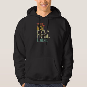 Womens Wife Mum Fantasy Football Legend Mother Hoodie