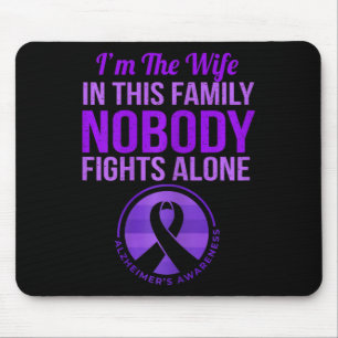 Womens Wife Nobody Fights Alone Heimerheimer's Awa Mouse Mat