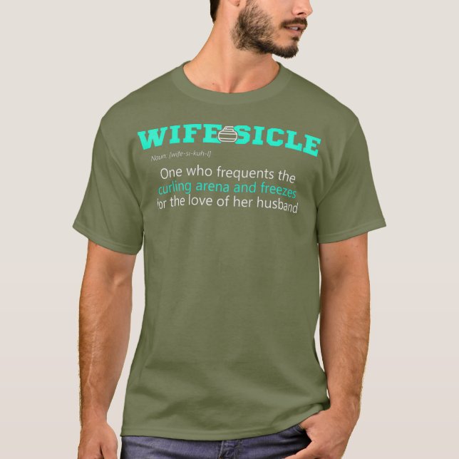 Womens Wifesicle Funny Definition Curling Saying T-Shirt (Front)