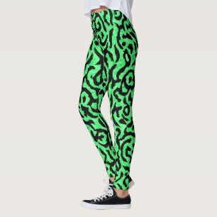 Women's Wild Iguana Green Leggings
