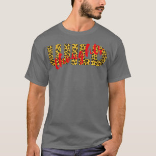 Womens WILD Thoughts Leopard Cheetah Print Red  T-Shirt