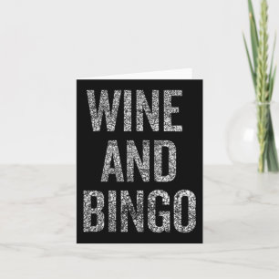 Womens Wine Bingo Funny Quote Sarcastic Humour Card