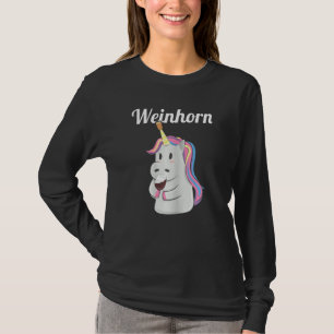 Womens Wine Horn Wine Unicorn For Wine Drinkers Fo T-Shirt