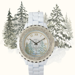 Women's Winter Forest Rhinestone Watch – Gold