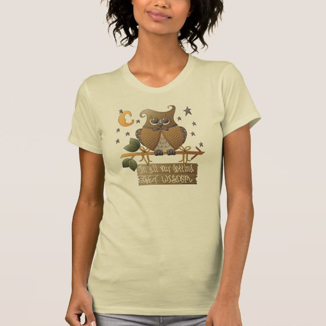 Womens' Wise Old Owl T-Shirt (Front)