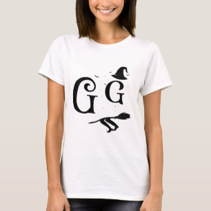 Womens Witch Hat Graphic Spooky Gg Funny Halloween T-Shirt