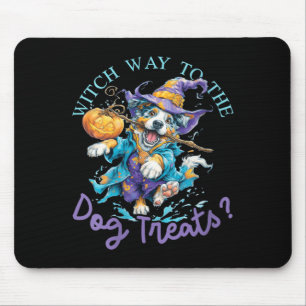 Womens Witch Way To The Dog Treats_ - Cute Dog Mouse Mat