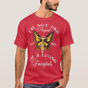 Womens Woman Born In August 1933, Birthday Vintage T-Shirt