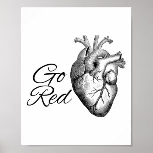 Womens Woman Heart Health Month February Heart Hea Poster