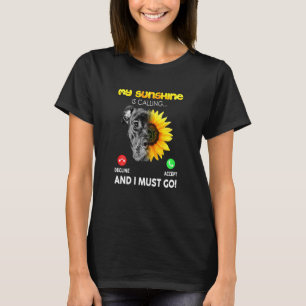Womens Woman Love Pitbull My Sunshine Is Calling A T-Shirt