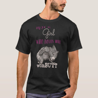 Womens Wombat Motif Australian Baggy Animal Retro  T-Shirt
