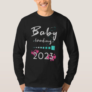 Womens Women Baby Loading 2023 Expectant Mother T-Shirt