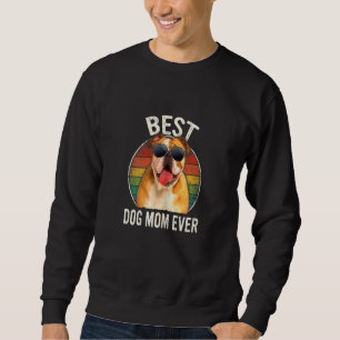 Womens Women Best English Bulldog Dog Mom Ever Mot Sweatshirt