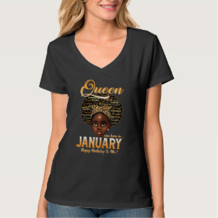 Womens Women Girl Queen Was Born In January Happy T-Shirt