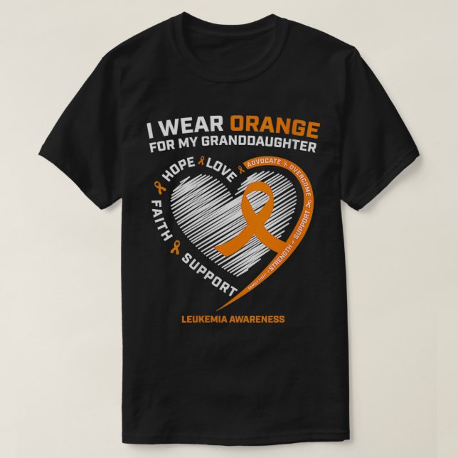 Womens Women I Wear Orange For My Granddaughter Le T-Shirt (Design Front)
