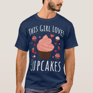 Womens Women Mom Grandma Loves Cupcake Girls Love  T-Shirt
